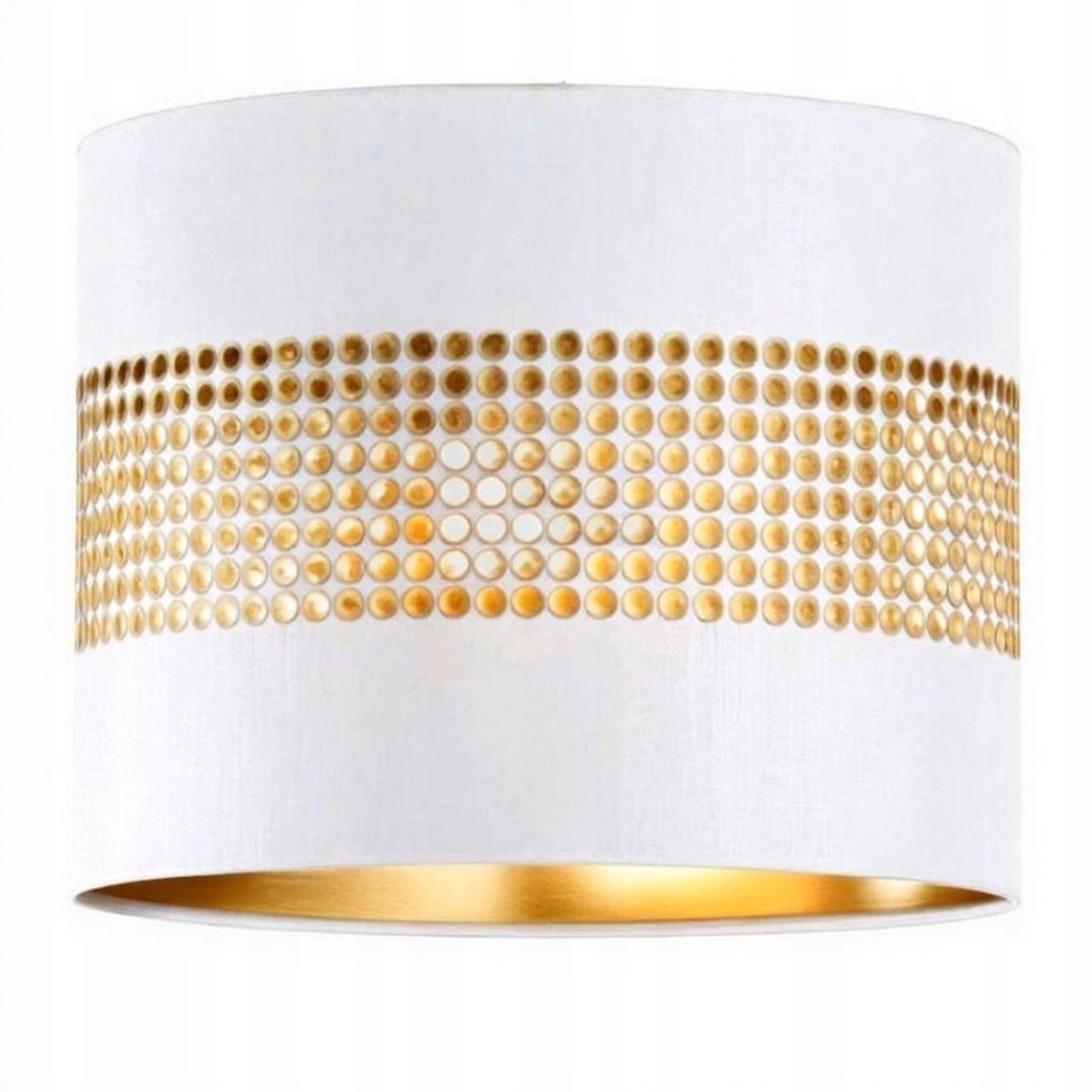 Abażur Oro Deluxe Wit Goud 25cm E27 Cilinder - Decoratief lichteffect