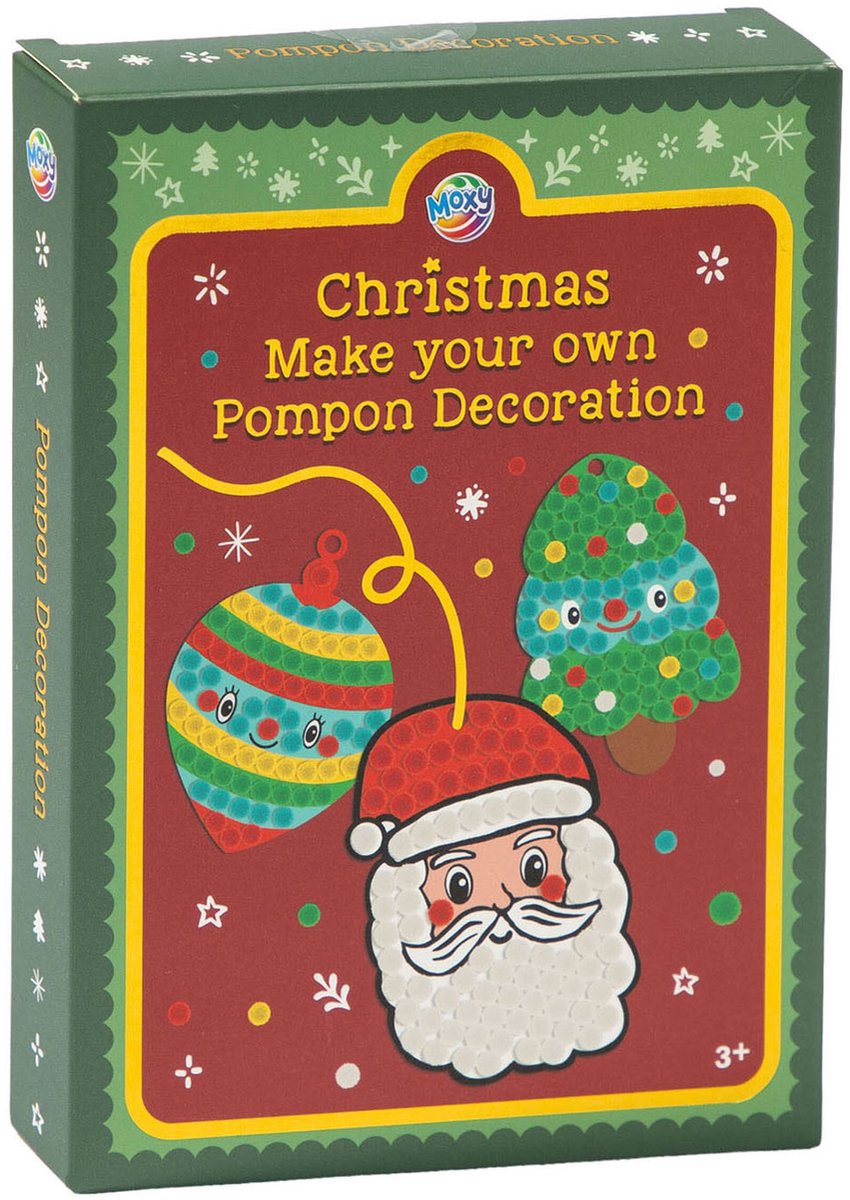 Maak je Eigen Pompom Kerstdecoratie - 3st.