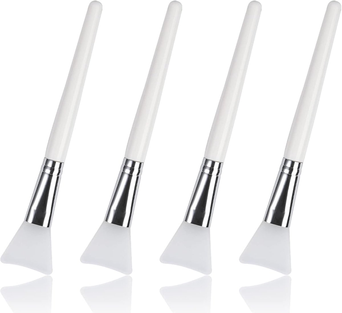 4 stuks siliconen gezichtsmasker borstel gezicht modder masker applicator borstel voor het aanbrengen van gezichtsmasker, oogmasker of doe-het-zelf