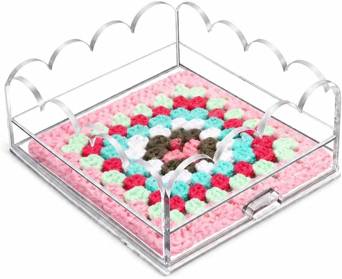 Organizer Schminktisch Kosmetik Organizer, 12,7 x 12,7 cm Transparente Tray Met Lade Zonder Inzet, Makeup Organizer Voor Sieraden Parfum Skincare Bureau Decor Cadeau