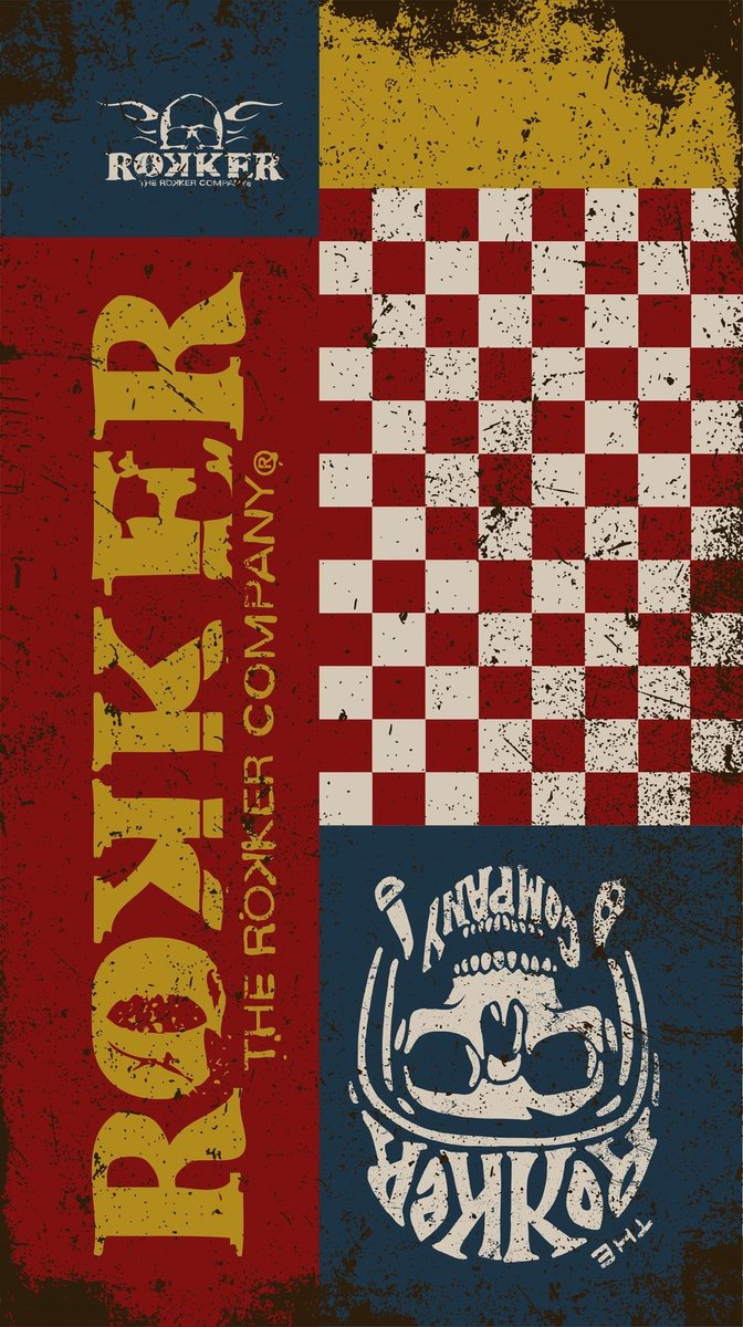 Rokker Tube Check Skull Nekwarmer -