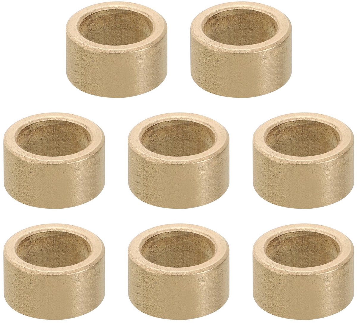 M10 Messing afstandhouders, 8 stuks metalen afstandhouder messing 10 mm ID x 14 mm OD x 8 mm L messing afstandhouders schroef afstandhouder voor 3/8 inch of M10 schroef