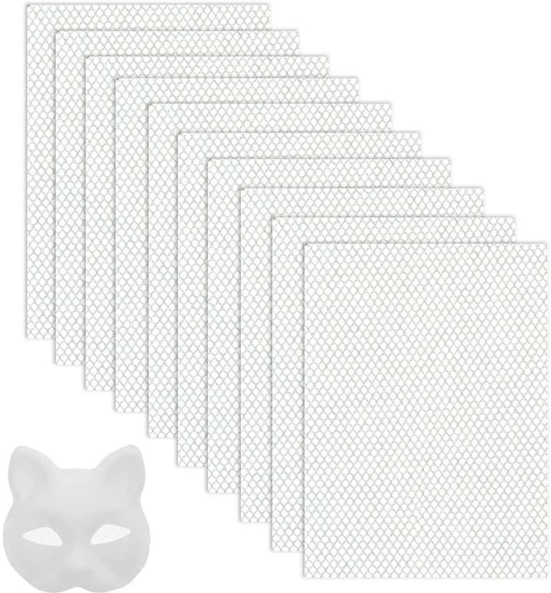 Maskers - 21 x 30 cm - Afdrukbaar waterdicht PVC-gaas voor Therian-maskers, cosplay-ogen, kattenmaskers, bont, accessoires van