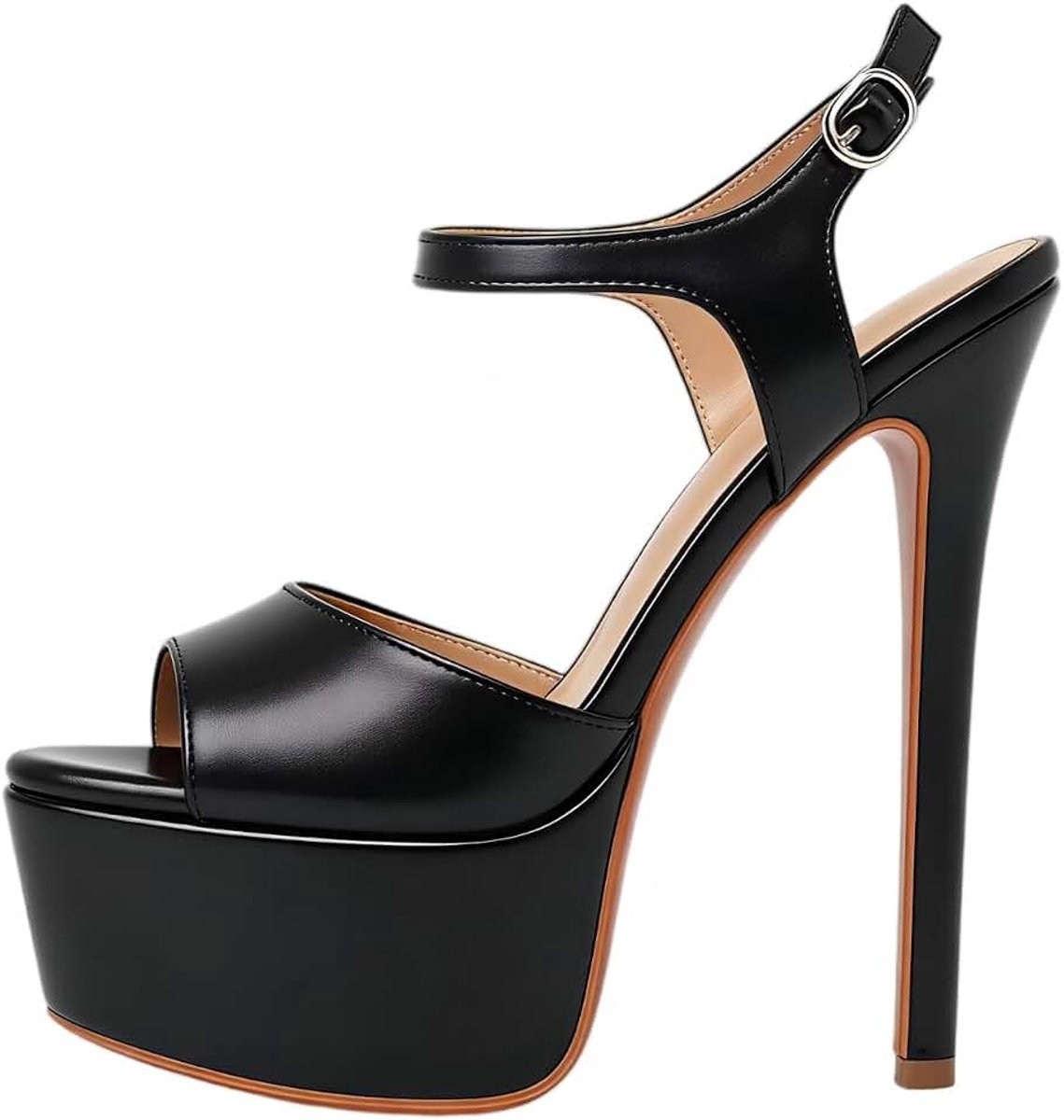 Stilettohakken, damesschoenen met verstelbare enkelriem, sexy sandalen