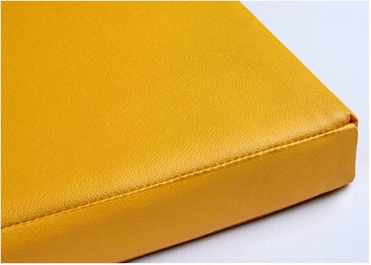 Wangk Settee Kussen Bank Kussen Outdoor Bench Kussen Pad Tuin Waterdicht Antislip Settee Kussen Voor Patio Stoel Meubels-Geel 100×30×5cm (39×12×2in)