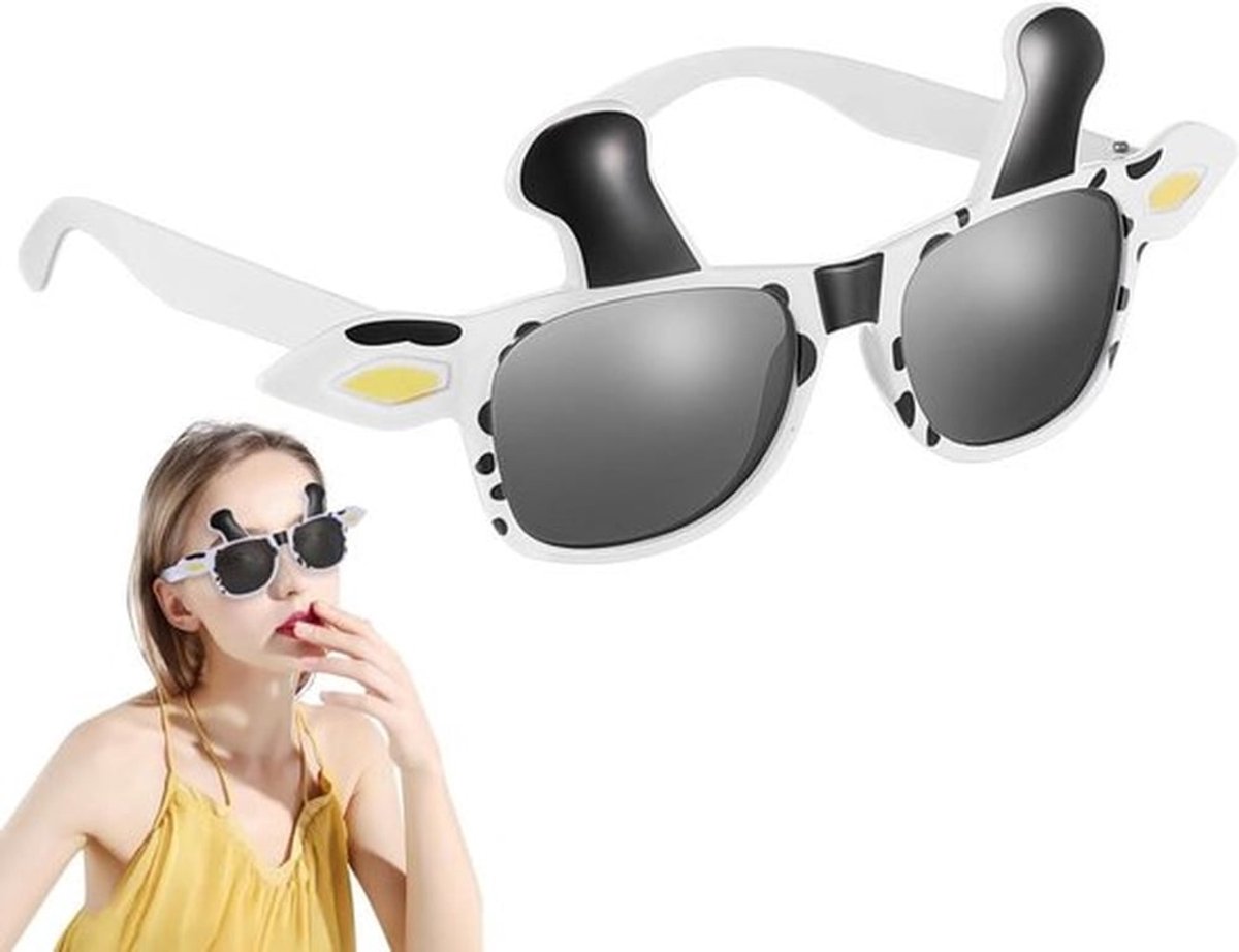 Chique zonnebril voor koeien - Feestelijke fotobooth-accessoires met origineel ontwerp