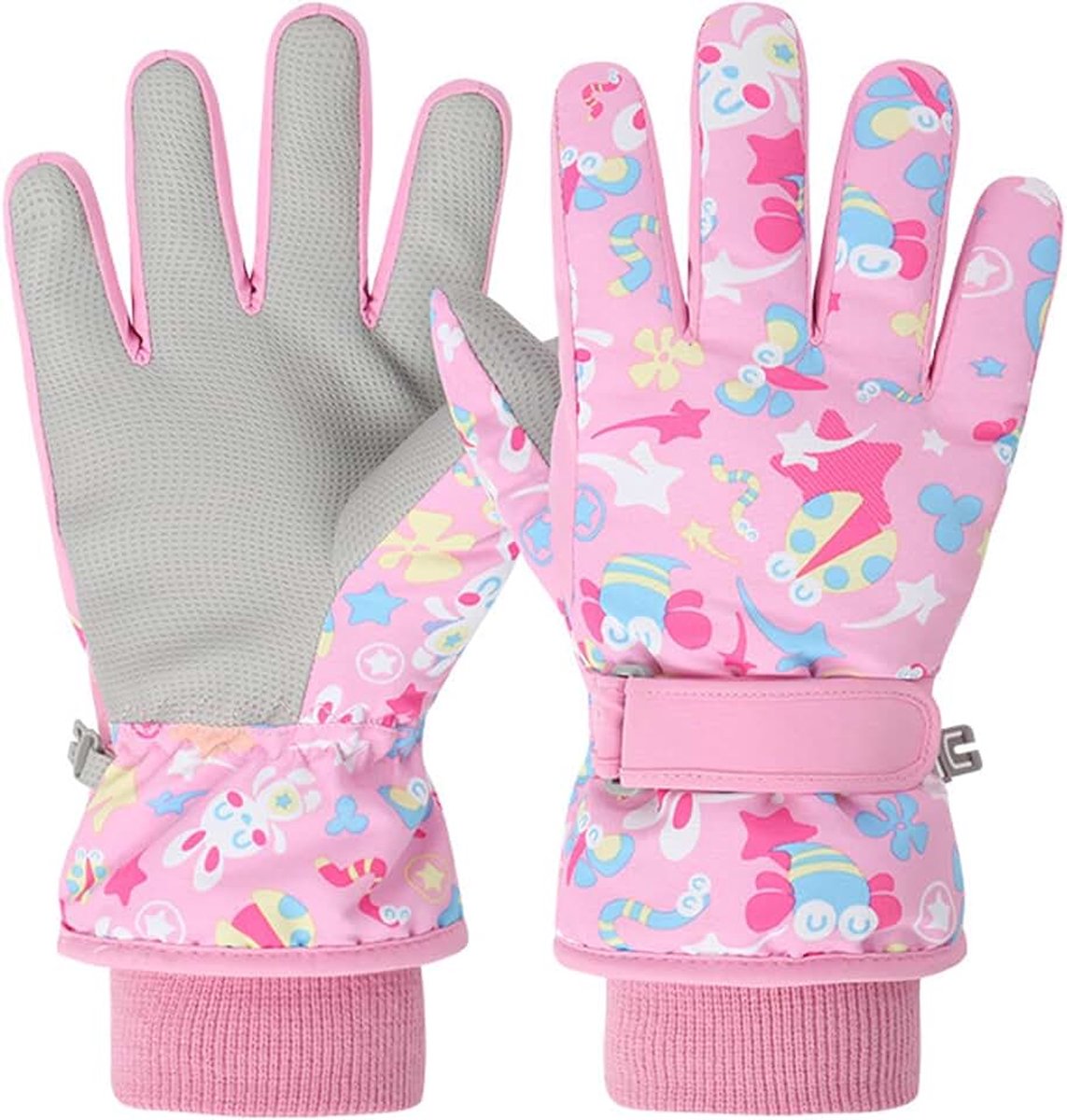 Handschoenen voor kinderen, waterdichte skihandschoenen voor kinderen, warme winterhandschoen voor jongens en meisjes, winddicht en sneeuwbestendig, voor meisjes en jongens van 7 tot 9 jaar