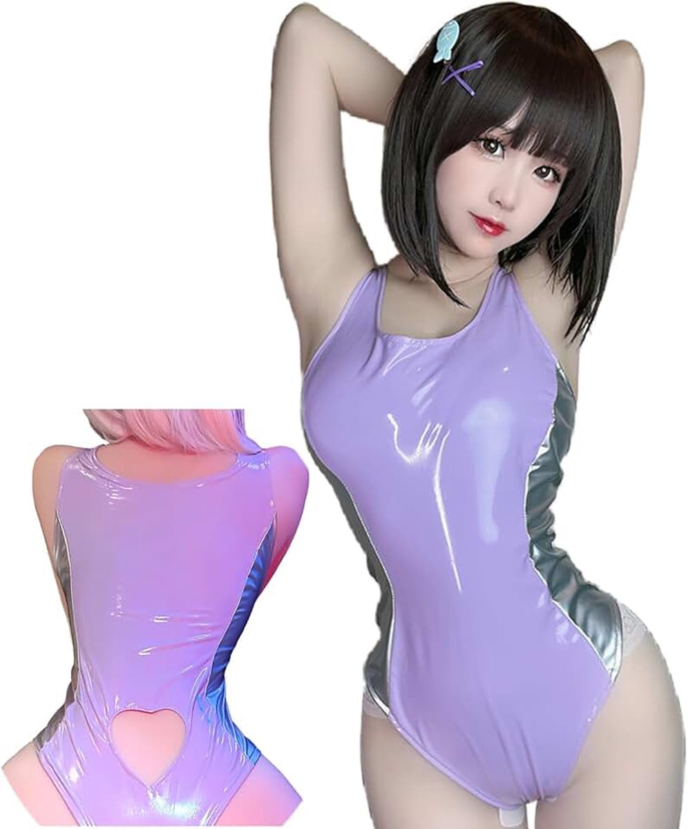 Zilveren Bodysuit Cosplay Lingerie Rave-outfits voor Vrouwen Set Festival Dominatrice Top Anime Kostuum Eendelig Badpak