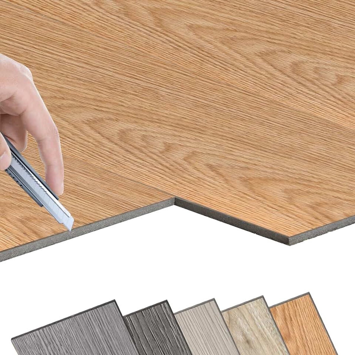 PVC vloerbedekking Vinylvloer Zelfklevend 2,5 m² Zelfklevende tegels Vloertegels Houten uitstraling Vinyl tegels Vloerbedekking Klik voor keuken, badkamer & woonruimte 18 stuks, 1801-22