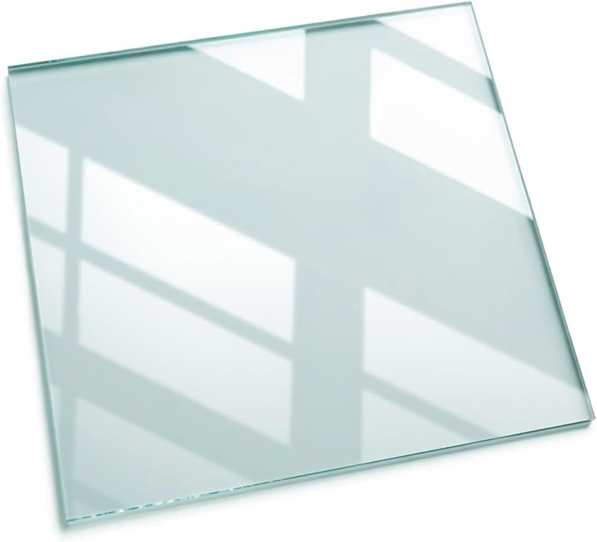 Tafelblad 60x60 cm | Krasbestendig | Gehard Glas | Hygiënisch Oppervlak | Geslepen Randen | 4 mm Dikte | Vierkant | Transparant | Hittebestendig | Gemakkelijk Schoon te Maken