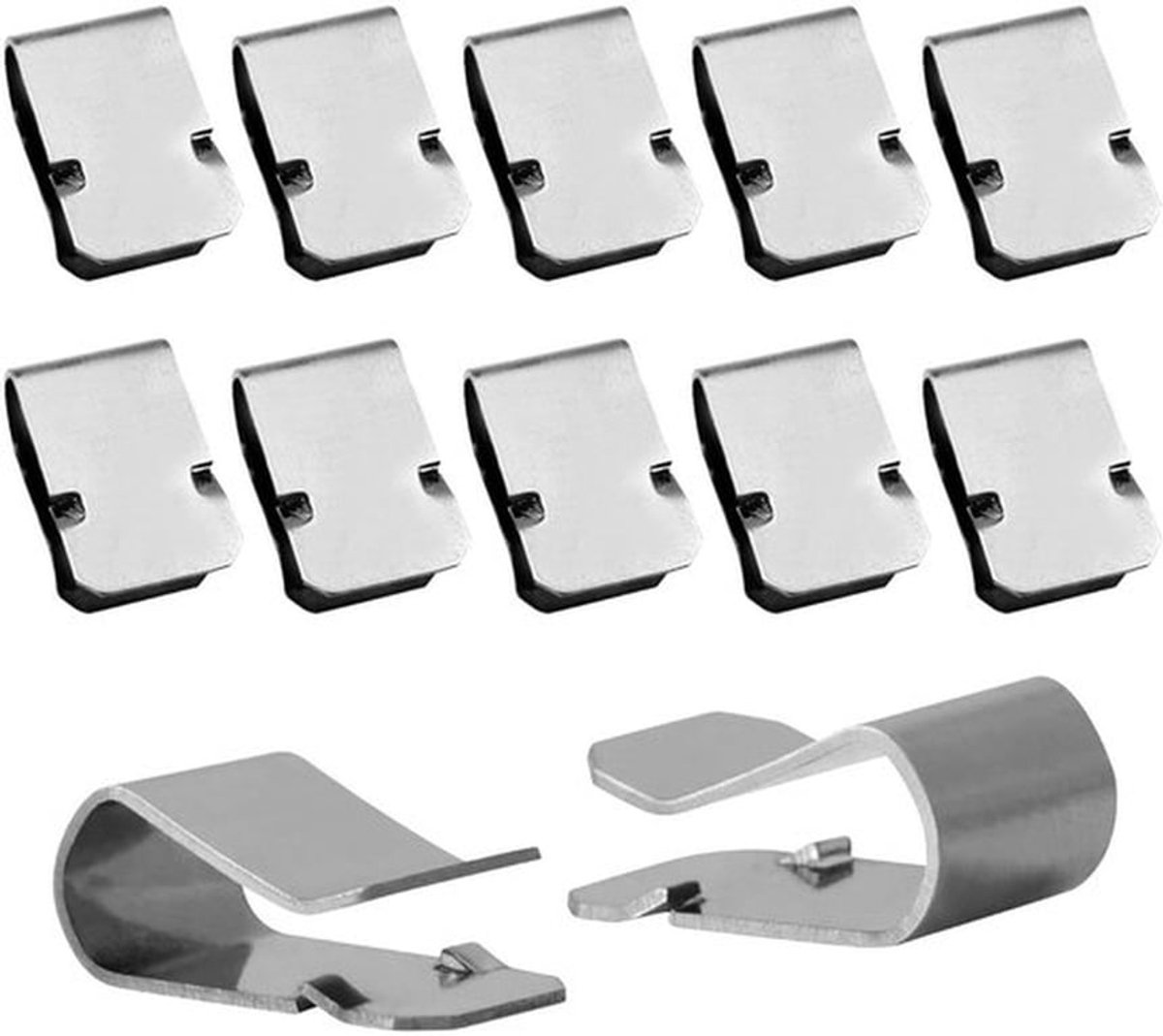 Montageclips - Klemmen - Duurzaam en Herbruikbaar - 12 stuks - Voor Lichtschacht en Grille - Geschikt voor Diverse Toepassingen