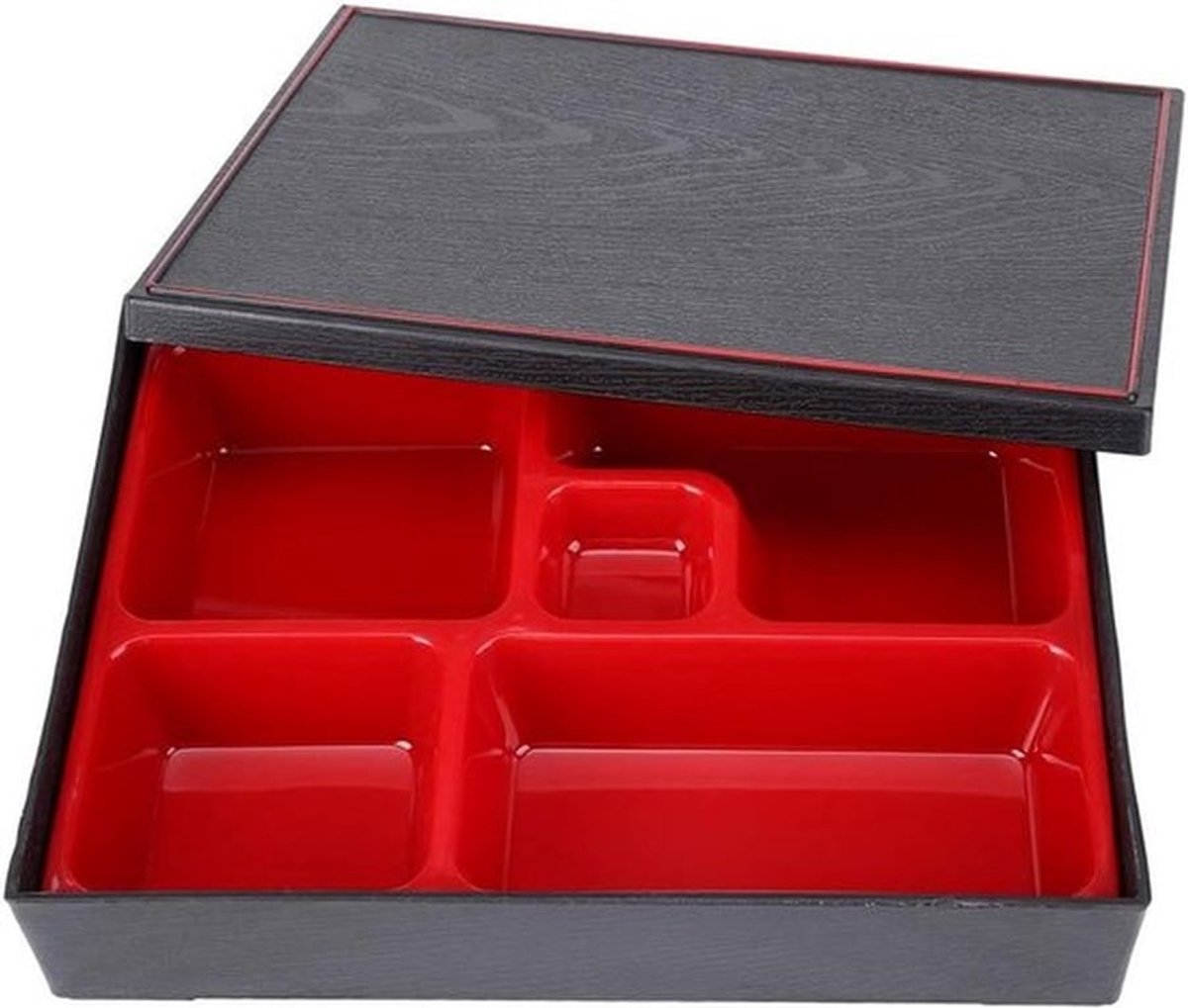 Draagbare bento box voor volwassenen, snackdoos met compartimenten voor sushi, rijstrollen en desserts