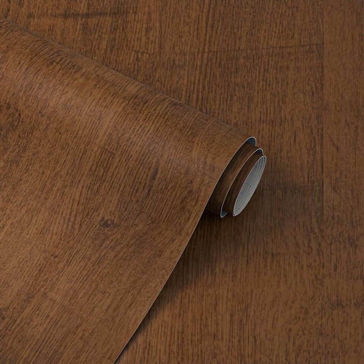 Behang, bruin, 44 cm x 3 m, houtlook, meubelfolie, waterdicht, contactpapier, vinyl, houtnerf, plakfolie voor woonkamer, muur, keuken, kast, vintage, rustiek, doe-het-zelf