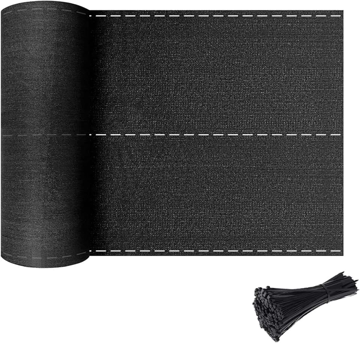 1.5x10m Zichtbreeknet Hekscherm Windbreeknet Privacy Screen Balkon HDPE Tuinscherm met Kabelbinder Zonwering Windscherm 150g/m² Schaduwnet Zichtdoek voor Schutting Balkon Terras (Antraciet)
