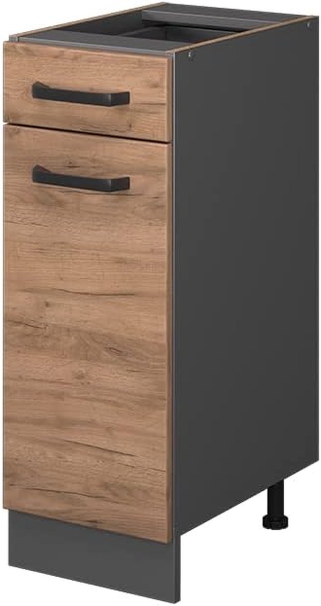 Keukenonderkast - Lade unit - Keuken organiseren - Modulair ontwerp - 30 cm breed - Eiken goud