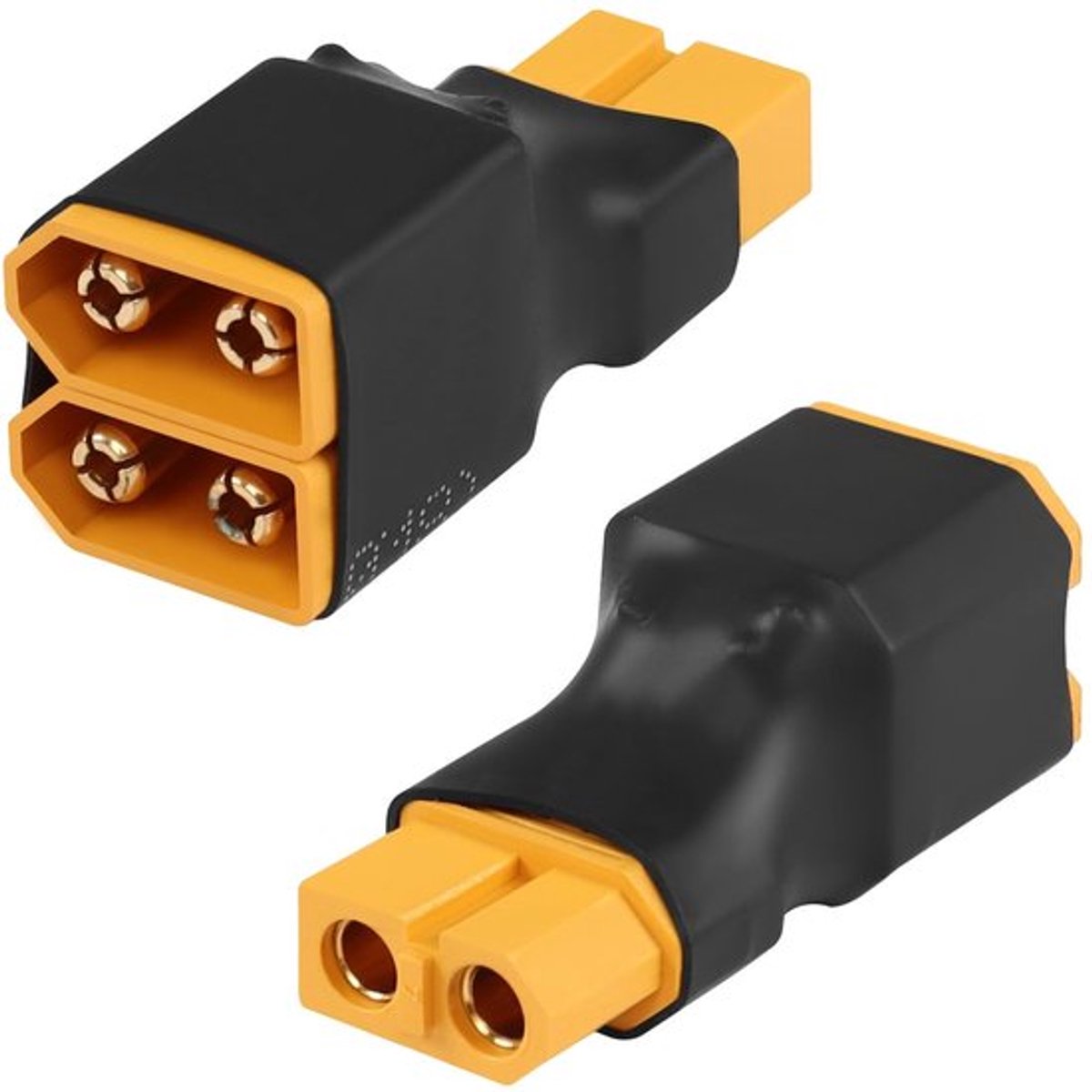 XT60-paralleladapter - 1 op 2 capaciteitsvergroting voor lithiumbatterijen - 2 stuks