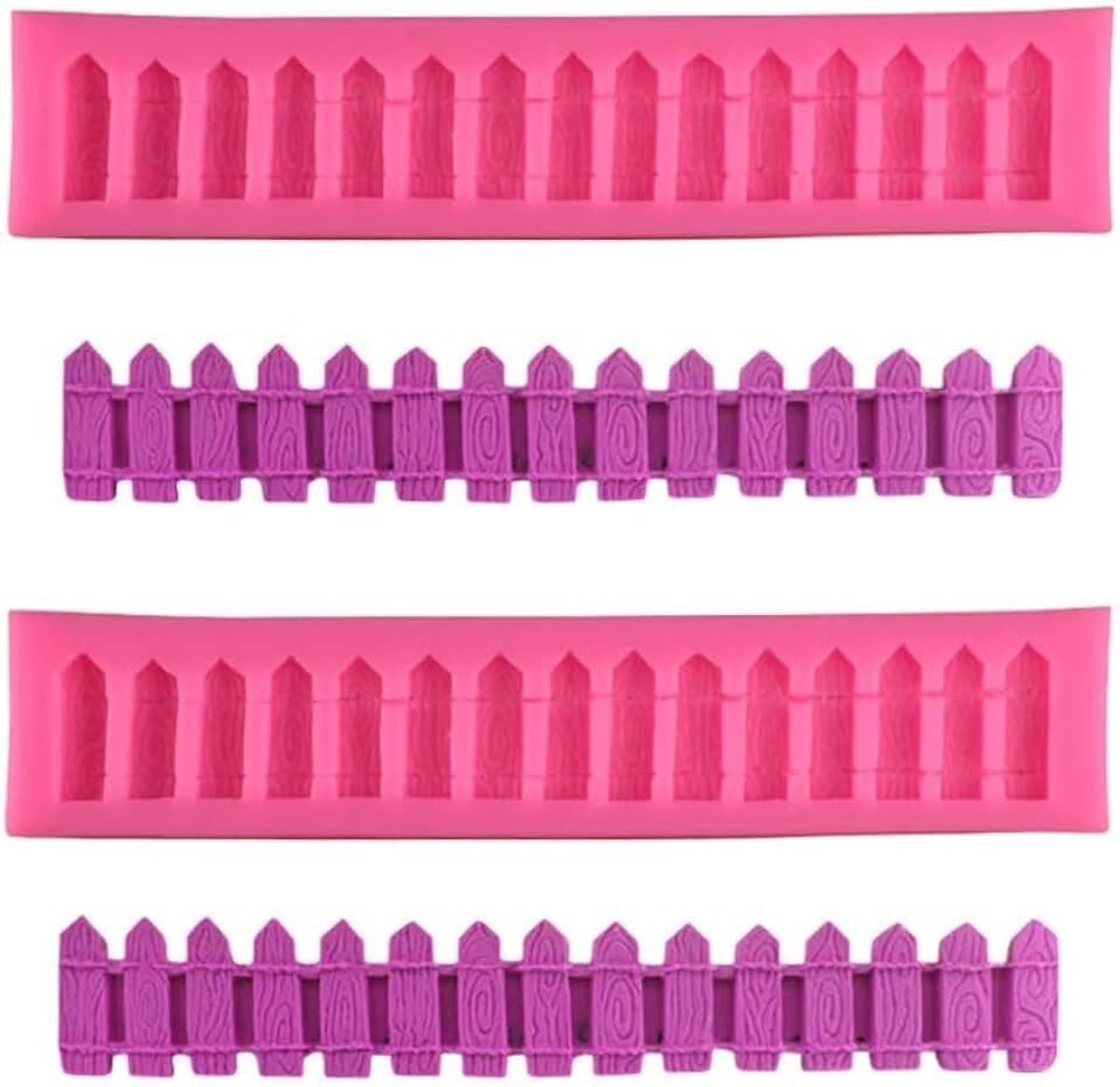 2 stuks cakedecoratie, bakken gereedschappen, omheining siliconen uitsteekvorm uitsteker fondant bruiloft taartdecoratie (omheining)