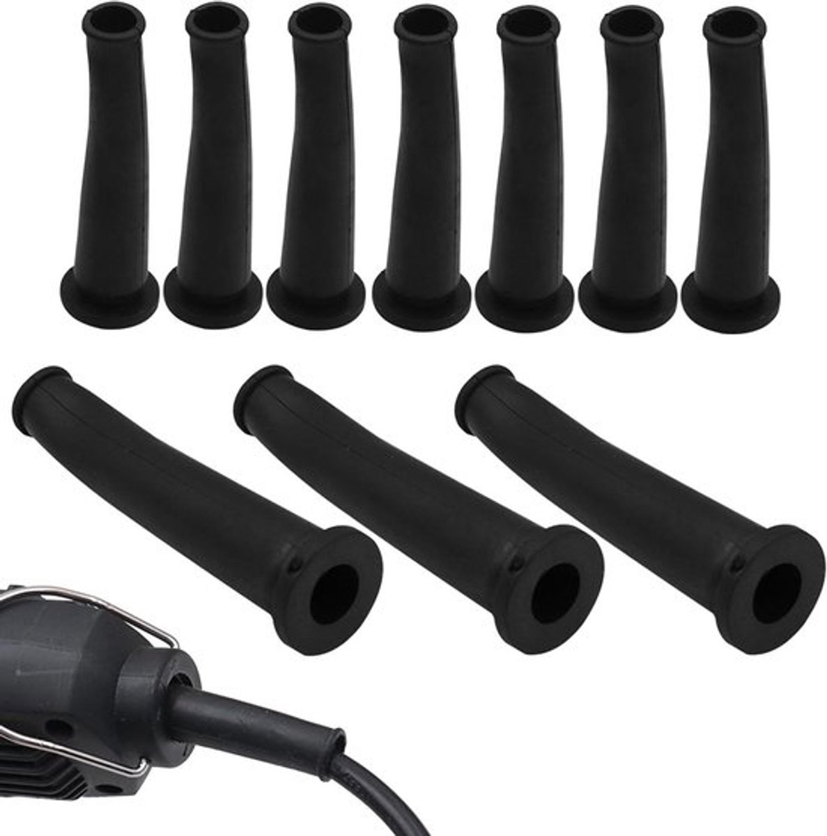 Slijper kabelbeschermers - Rubberen kabelhulzen voor haakse slijpers - Kabelbeheer accessoires - Draadbescherming - Elektrisch gereedschap accessoires (10 stuks)