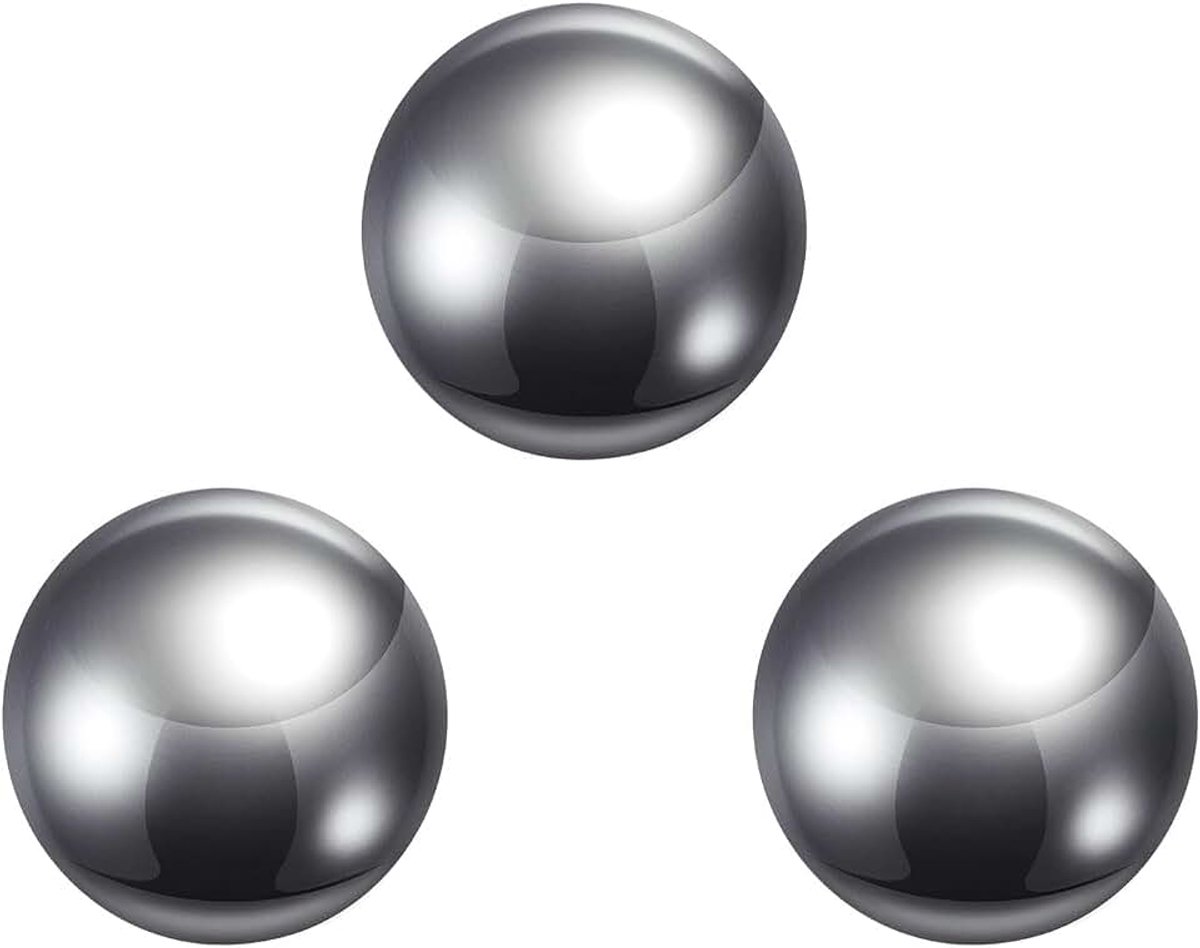 Sourcing map 3 stuks precisieballen 25 mm diameter G10 chroom stalen kogel voor lagers zilver