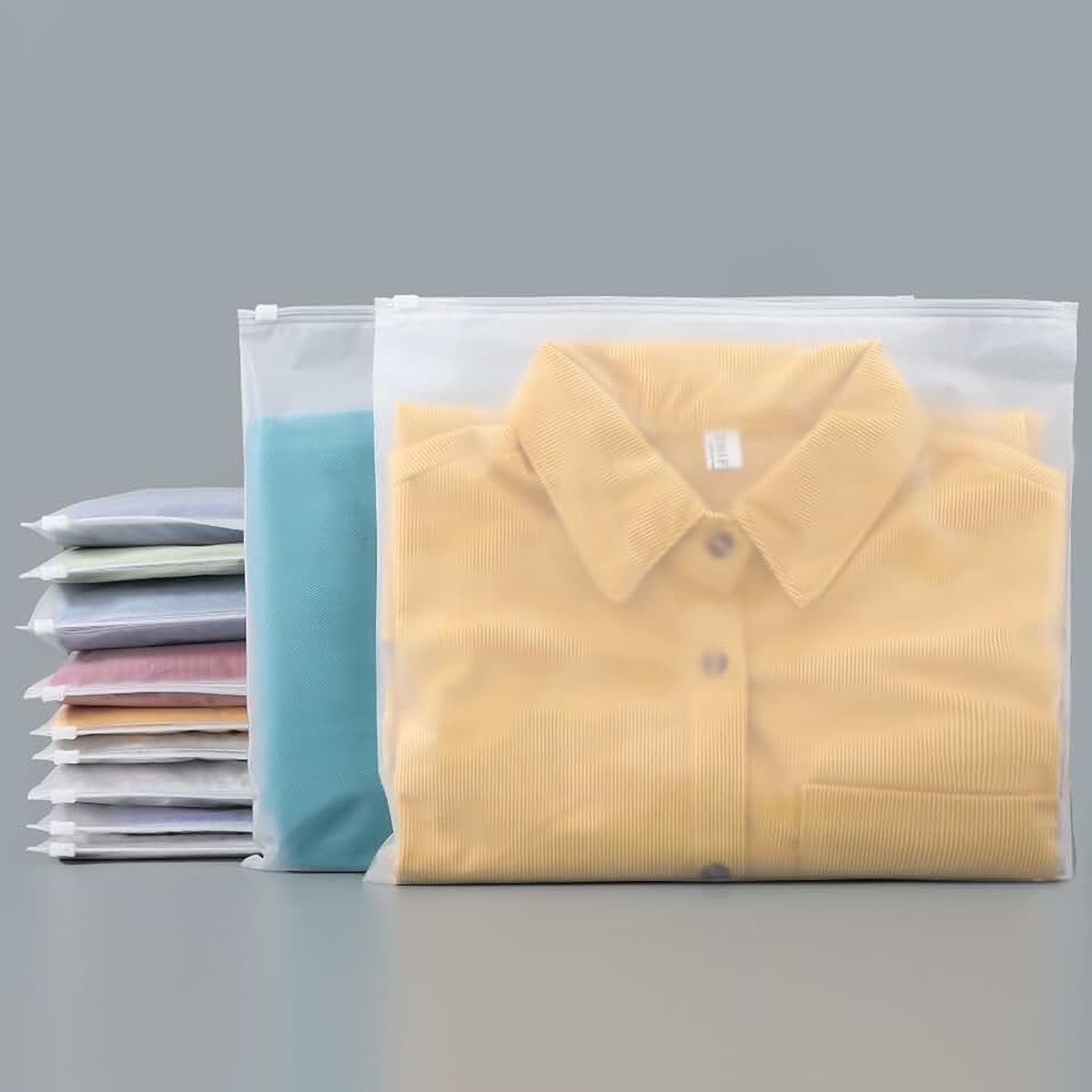 Reistas Zakken, 25 stuks 35 x 30cm Waterdichte Frosted Ritszakken, Herbruikbare Ritszakken, Opbergzakken voor Ondergoed, Handdoek, Cosmetica (Zonder Ventilatiegaten)