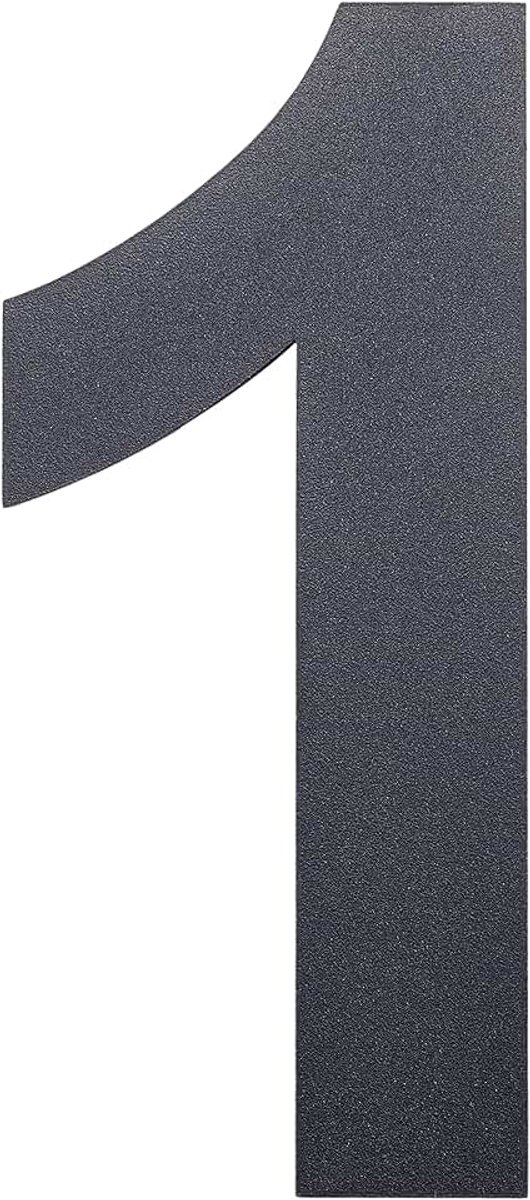Anthrazit Edelstahl Hausnummer Höhe 5in/12.5 cm massief staal in antraziet - RAL 7016,Witterungs- und corrosionsbeständig (7016 5in1) | Hoogte 12,5 cm voor brievenbusdeur buiten, corrosiebestendig, roestvrij staal
