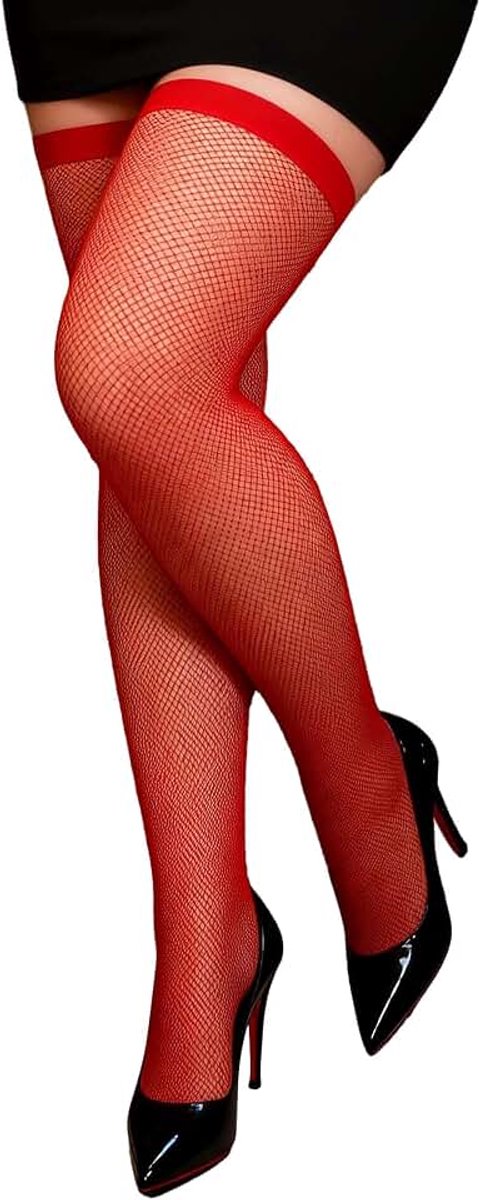Comeondear Halterloze elastische kousen voor dames, oversized, pantykousen, netkousen voor jarretelgordel