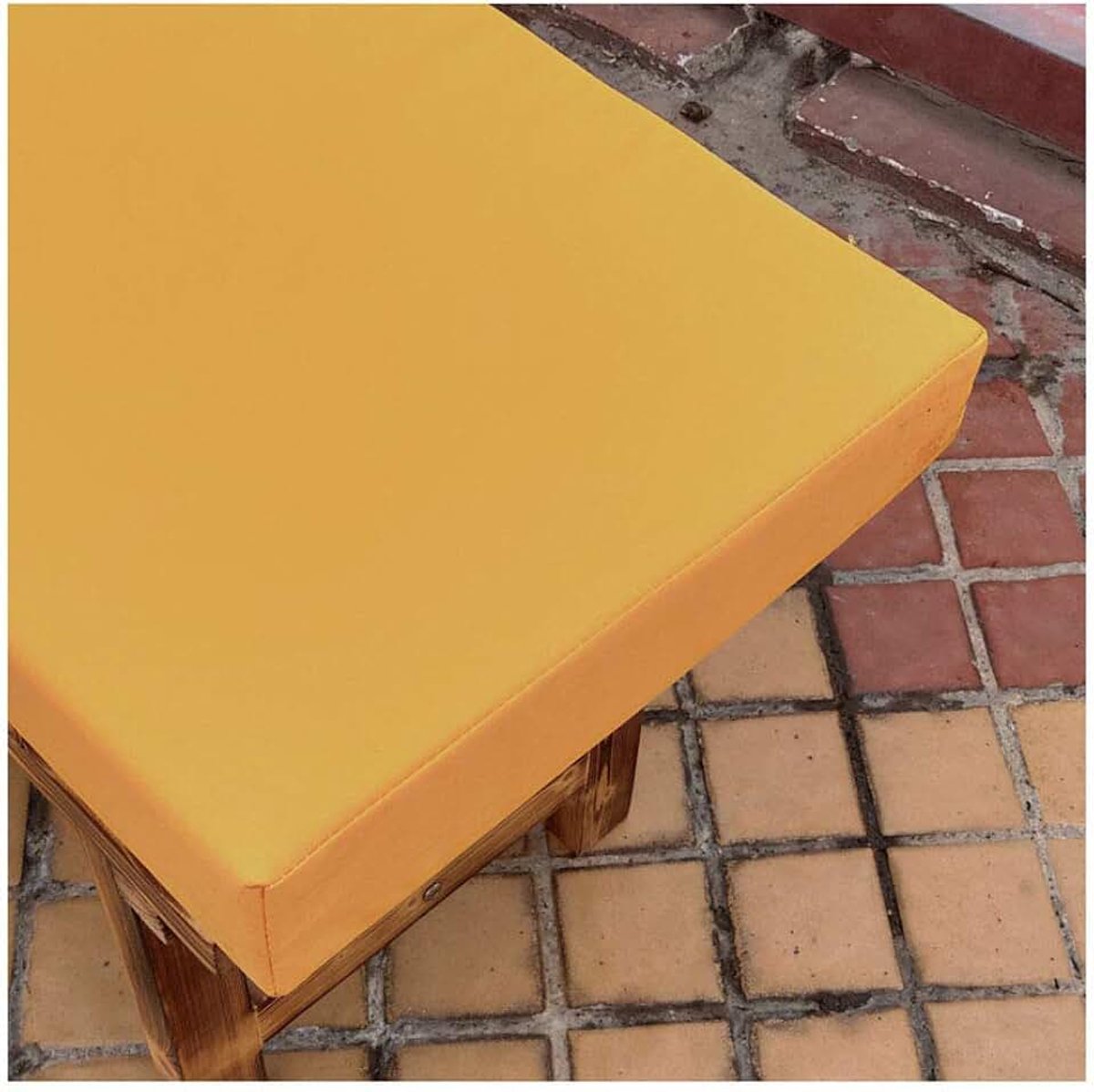 Bankkussen 2 3 4-zits bankkussen kussen antislip afneembare wasbare tuin terrasbank schommelmat voor binnen tuinmeubilair buiten kussen-geel 50 × 30 × 5 cm (19 × 12 × 2 in)