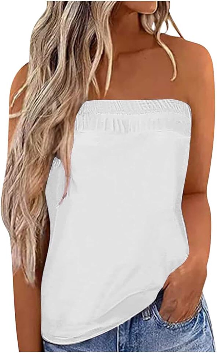 Strapless Tops voor Vrouwen UK Bandeau Vest Dames Boobtube Zomer Tops Asymmetrisch Ontwerp Van Voor Naar Rug Lichtgewicht en Ademend