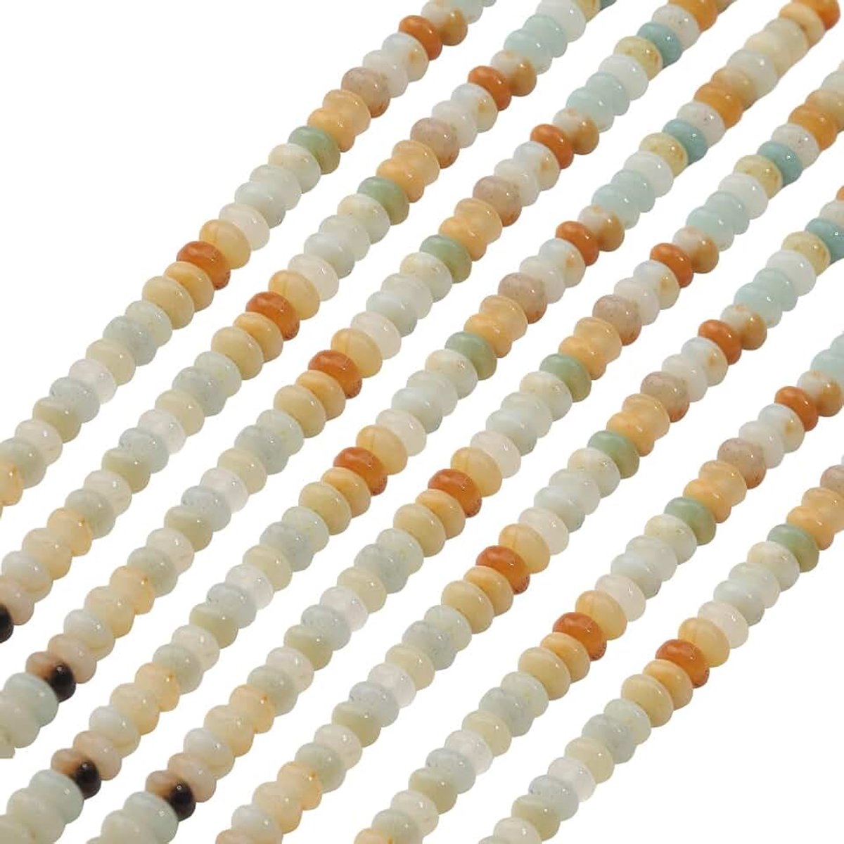 1 Doos ongeveer 160 Stuks 4 x 2mm Amazoniet Heishi Kralen Platte Stenen Kralen Strengen Platte Linzen Schijf Strik Losse Afstandhouder voor Ambachten Sieraden Maken Bedels Accessoires DIY