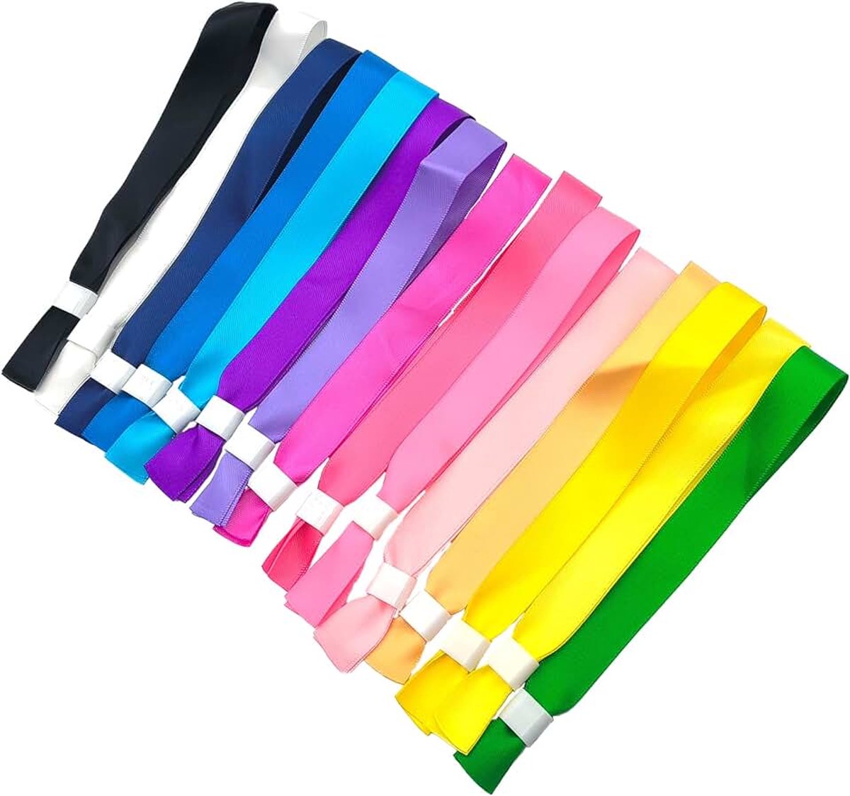 30 stuks verstelbare stoffen armbanden met kunststof sluitingen, instaparmbanden voor evenementen, concerten, feesten, 23 cm