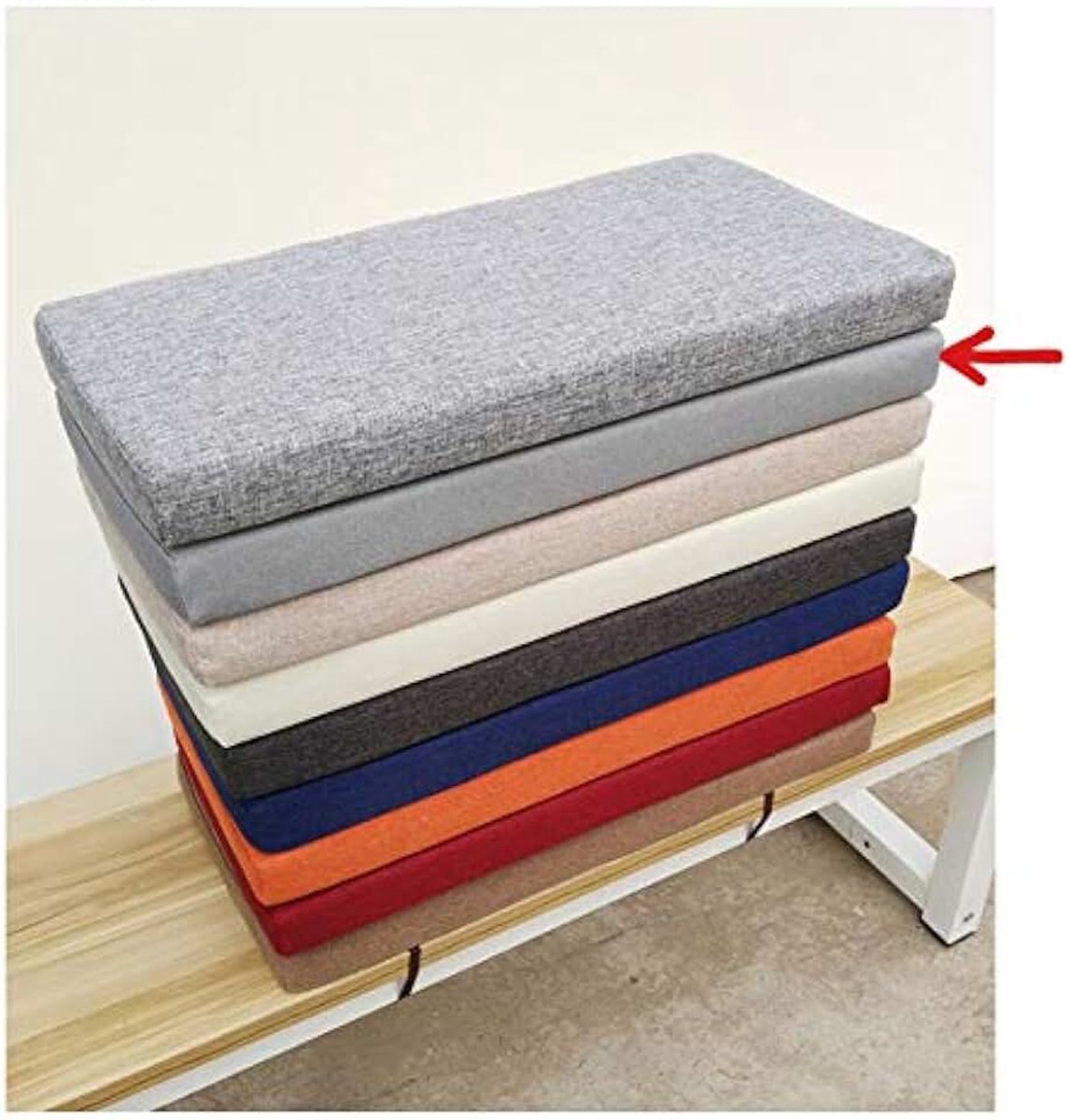 Wangk Tuin Bank Kussen Comfortabel en Modern Outdoor Seat Pad Bench Pad Diverse Kussen Tuin Bank Patio Pad Dikke Bench Pad Mat Zitkussen-Grijs B 120×40×5cm (47×15×2in)