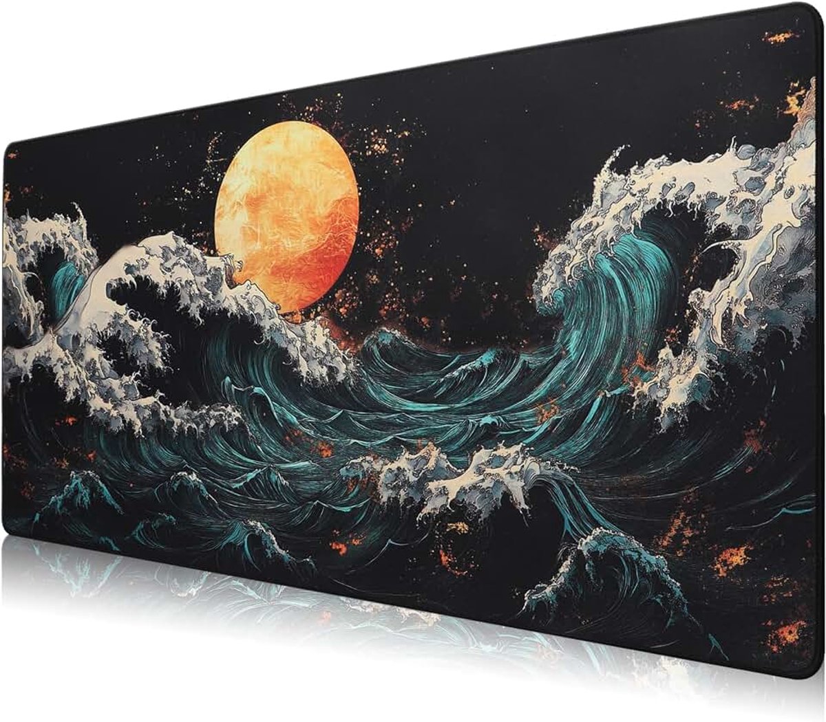 890 x 400 x 4 mm XXL muismat tafelonderlegger grote maat verbeterde precisie en snelheid (89x40 Richu)