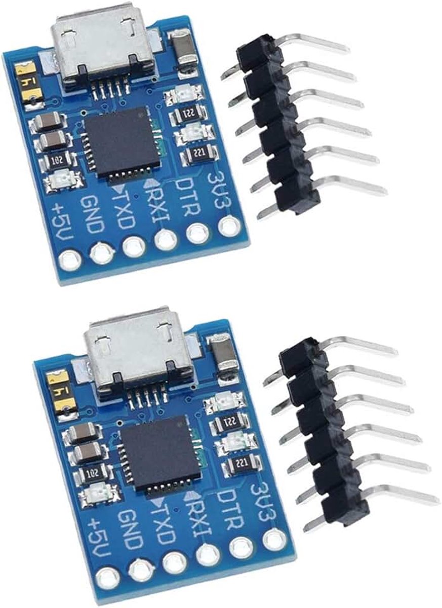2 stuks CP2102 MICRO USB naar UART TTL conversiemodule 6Pin seriële converter adapter UART STC vervangt FT232 voor