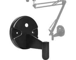 Geekria voor Creators Microfoon Boom Arm Wandmontage Adapter, Muurmontage Microfoonhouder met Verstelbare Interface Diafragma Compatibel met Aokeo AK-35, TONOR T20, InnoGear Mic Arm (zwart)