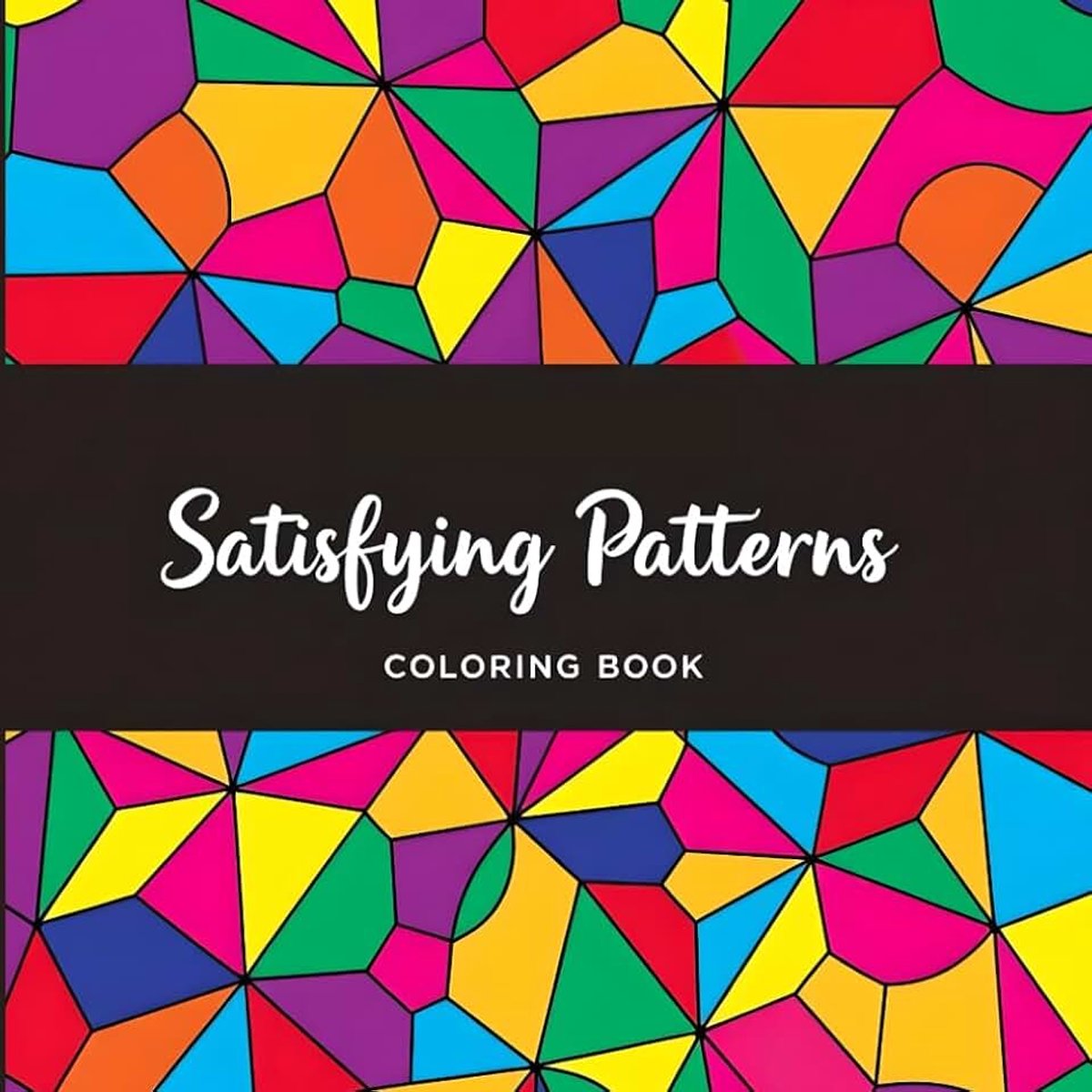 Patterns Coloring Book: 40 Bold and Easy Designs for Adults and Teens With Simple Geometric and Cute Illustrations for Stress Relief and Relaxation