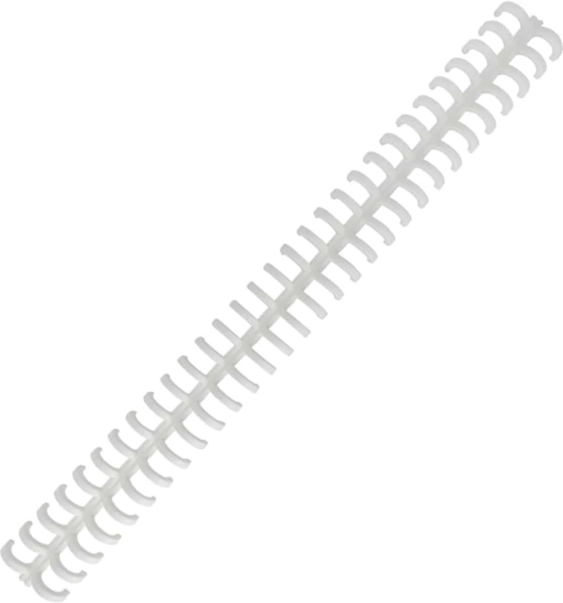 Click Inbindstekels, Bindt maximaal 75 vellen, 12mm, 34-ring, Wit, Pakket van 30