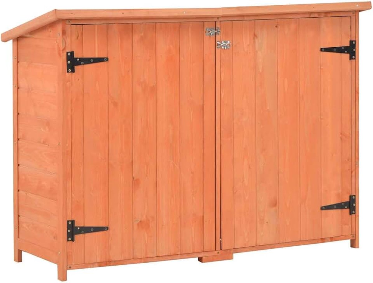 Tuinhuis van hout, 128 x 42 x 91 cm | Dak van polyester, waterdicht, waterdicht, compact ontwerp, eenvoudige montage