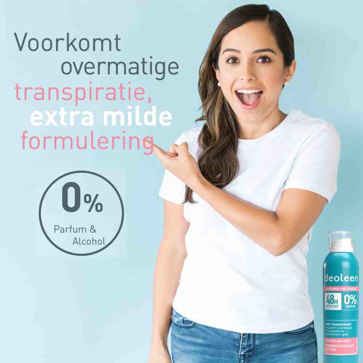 Bol.com Deoleen - Deodorant Spray Sensitive Anti-Transpirant - 3 x 150 ml - Voordeelverpakking aanbieding