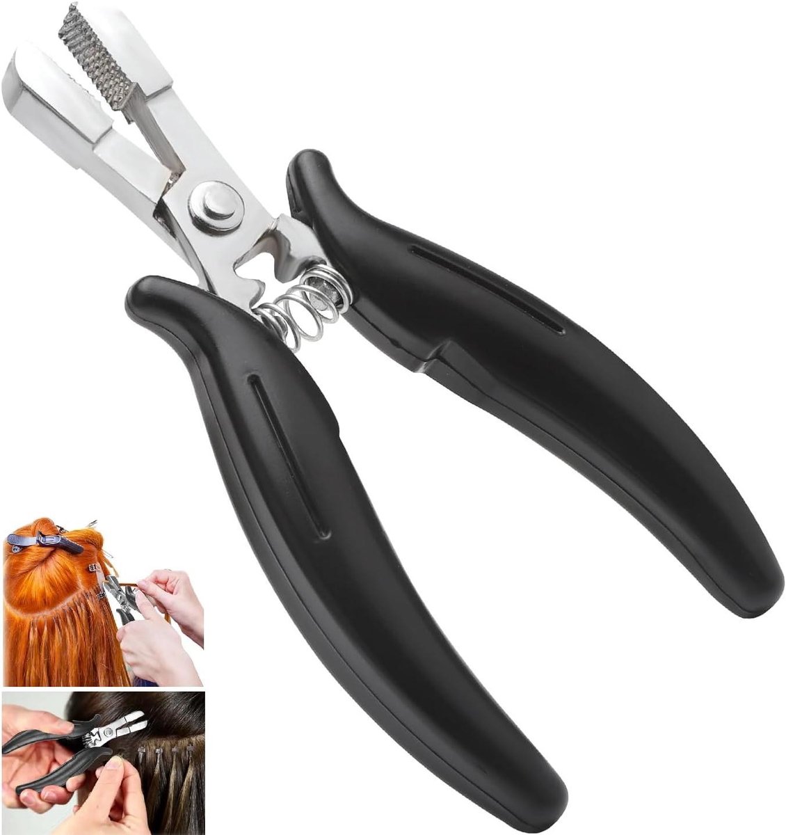 Extensions Tang - Haarverlenging Tool - Haarverlenging Aanbrengen - Ergonomische Grip - 19.2 cm - Zilver