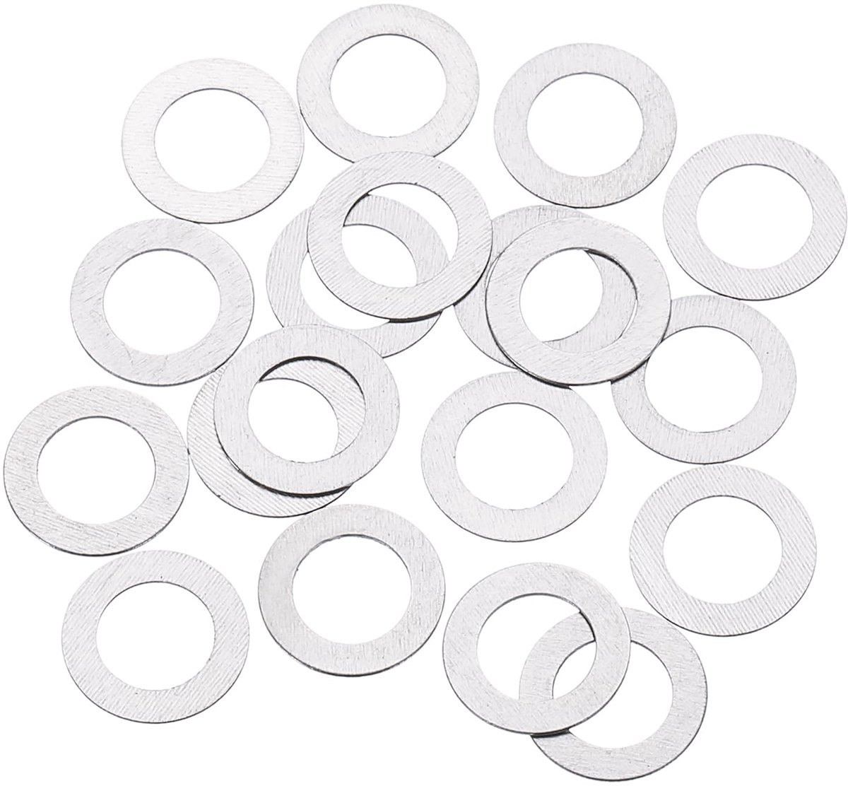 M6 platte sluitringen van roestvrij staal 304, 20 stuks, 6 x 10 x 0,3 mm, platte afstandhouders voor boutenschroeven, elektronische reparaties, auto-industrie