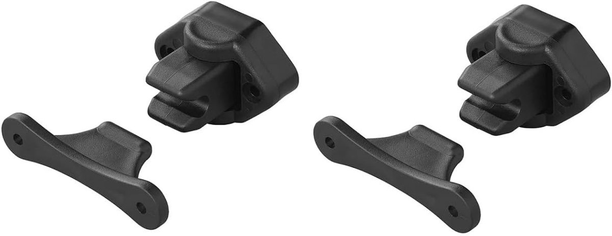 1, 2, 4, 6 of 8 deurvastzetters voor caravan, wit, zwart deur camper, deurhouder serviceklep camper, deurknapper campervan, deurbeveiliging (2 stuks zwart)