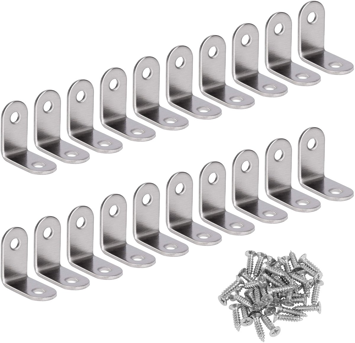 90 graden haakse beugels roestvrij staal hoeksteun hoekbeugels met schroeven voor bureau tafel plank 20 stuks zilver 30* 30 mm