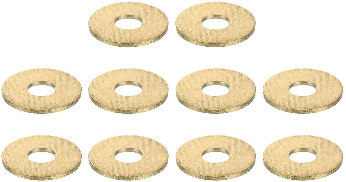 10 stuks messing platte afdichtingen, M8 x 24 x 1,5 mm messing sluitringen, platte ringen voor schroeven, bouten, machinereparatie, buitenbouw