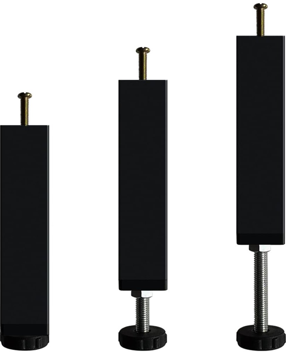 Bedpoten, steunpoten voor meubels, verstelbare bedpoten, intrekbaar, metaal, voor bed voor bedframe, bed, middensteunpoot voor bed (15 cm - 22 cm)
