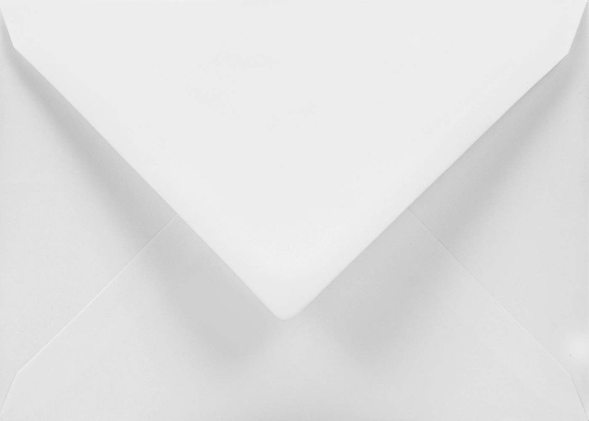 Enveloppen C5 zonder venster puntige klep natlijm 162x229mm 120g Aster Smooth White voor uitnodigings verjaardags wenskaarten