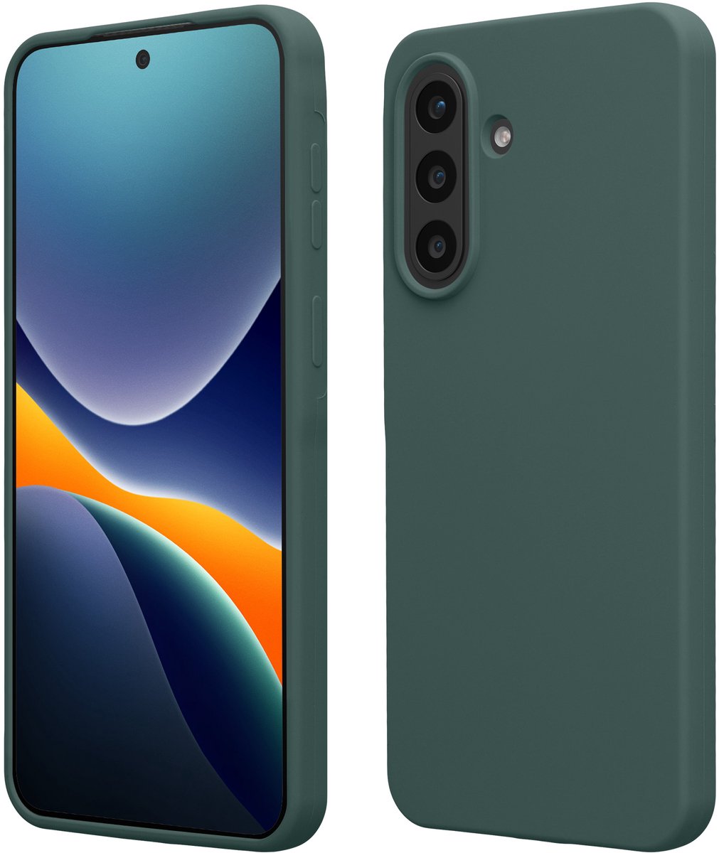 kwmobile telefoonhoesje geschikt voor Samsung Galaxy A57 5G - Hoesje met siliconen coating - Smartphone case in blauwgroen