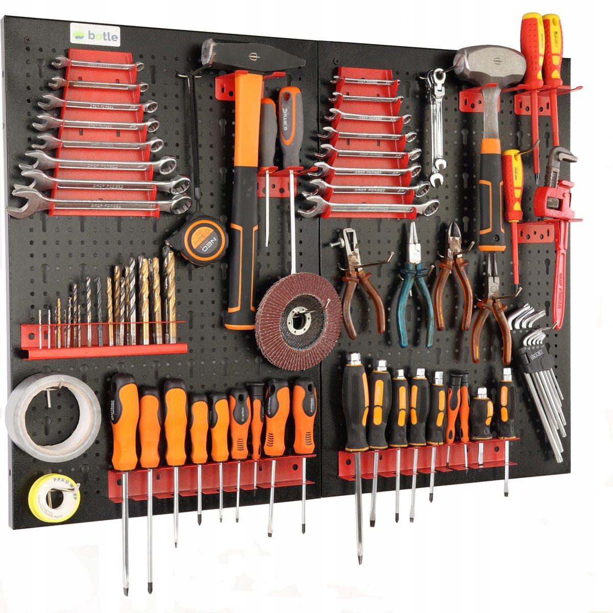Botle Werkbank Gereedschapspaneel 80x60 cm Metaal met 22 Houders