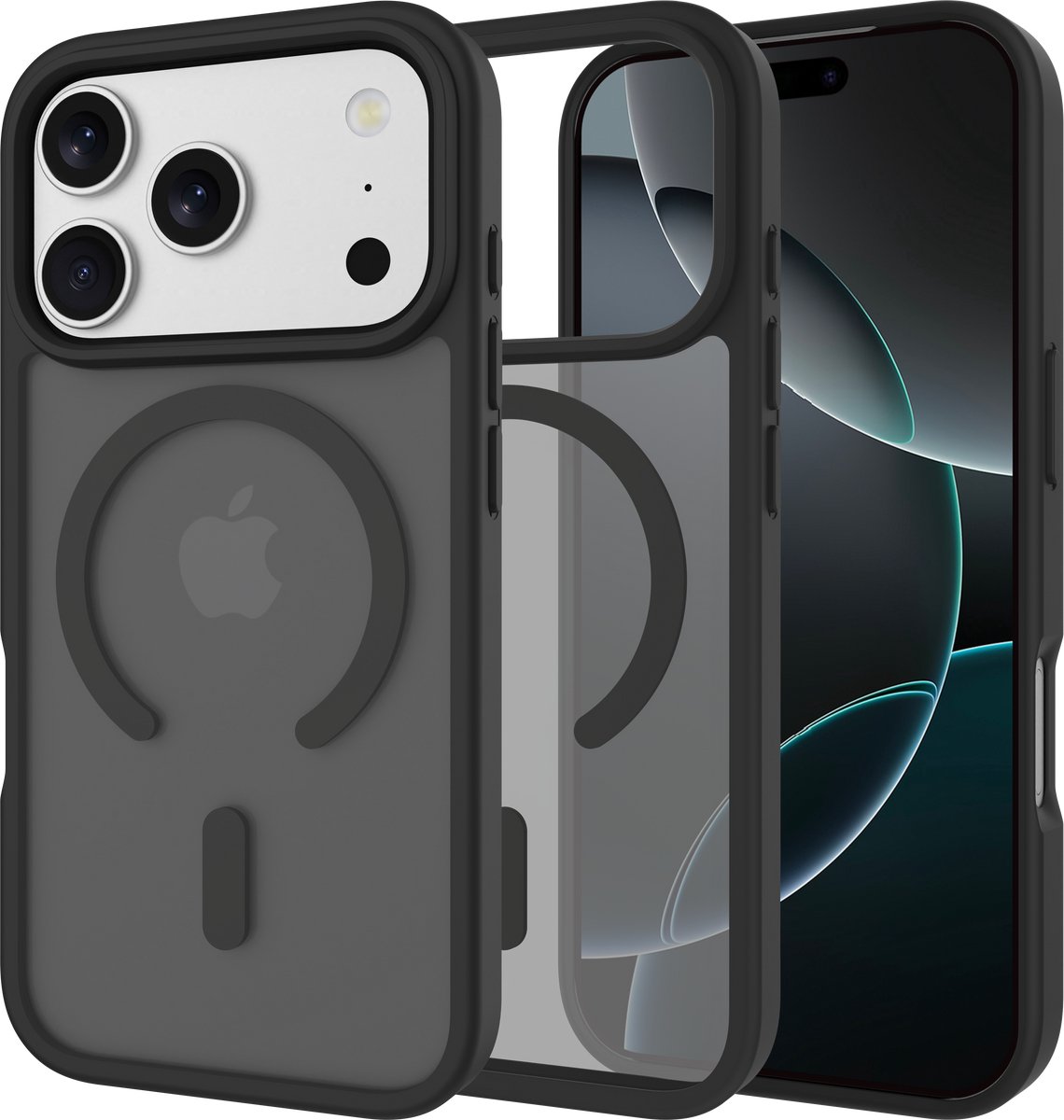 Just in Case hoesje geschikt voor iPhone 18 Pro Max / 17 Pro Max Hoesje geschikt voor MagSafe - Military Grade Backcover - Zwart