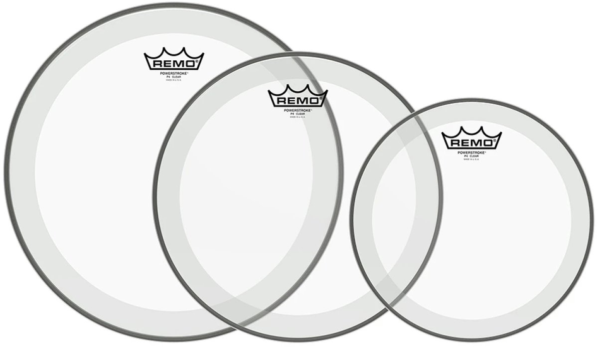 Remo PP-1002-P4 Tom Pack Powerstroke 4 Clear
