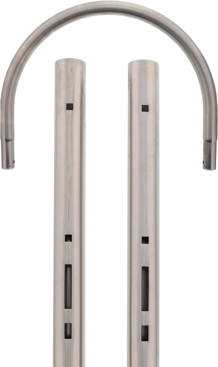 Brievenbus standaard - Brievenbuspaal - Buiten plaatsen - Roestvrij staal - 150 cm hoog - Zilver